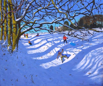 Sledging Down the Gully, Dam Lane, Ashbourne by Unbekannt Unbekannt